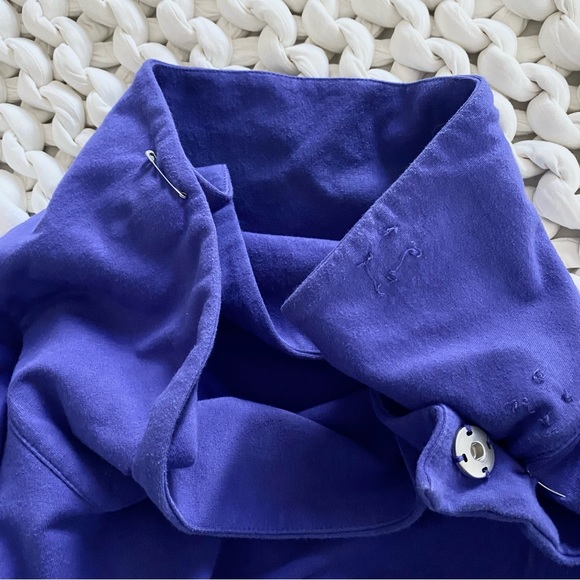 Lululemon | Women’s Purple Cowl Neck Oversized Button Up Poncho Sweatshirt - Picture 4 of 4